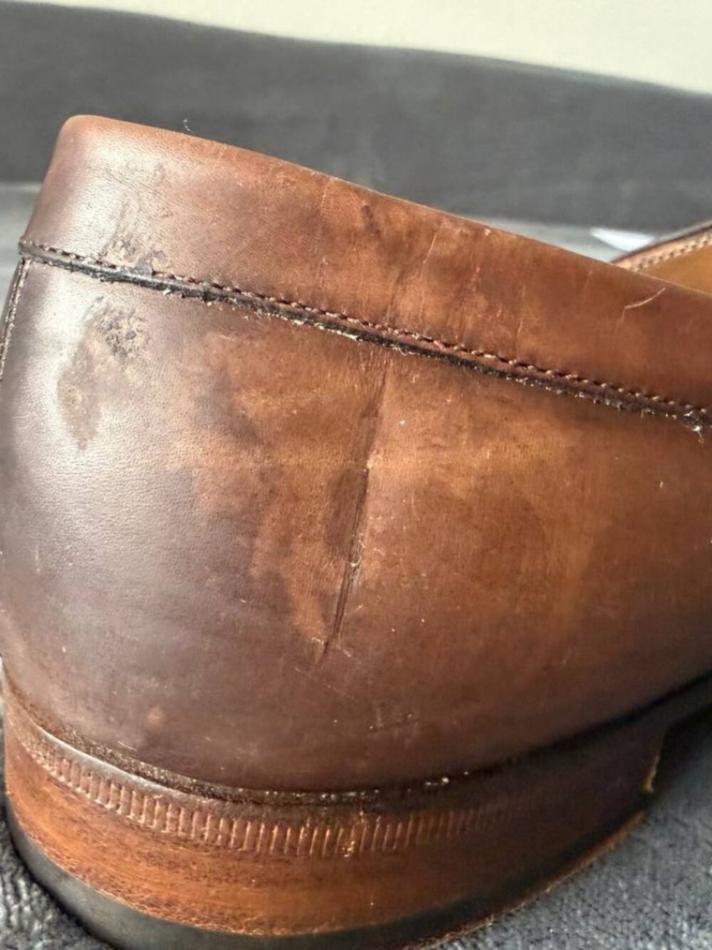 Gucci Horsebit Loafers Men 8 Brown Leather Dress Shoes Italy Slip-On Snaffle - Picture 9 of 14